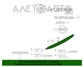 Moldura portbagaj Nissan Murano z52 15-