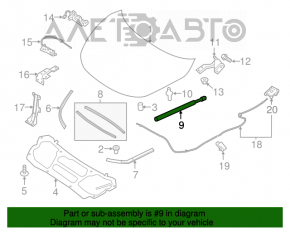 Amortizorul capotei dreapta Nissan Murano z52 15-18