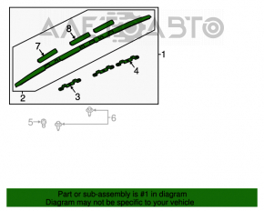 Balustrade longitudinale Nissan Murano z52 15- gri