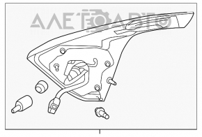 Lampa interioară pentru capacul portbagajului dreapta Nissan Murano z52 15-18