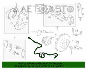 Senzorul ABS din spatele dreapta al Nissan Murano z52 15-