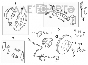 Senzorul ABS din spatele dreapta al Nissan Murano z52 15-