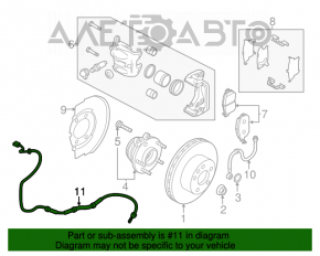 Senzorul ABS frontal stânga Nissan Murano z52 15-