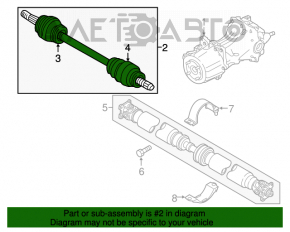 Ax cu semiax spate stânga Nissan Murano z52 15-