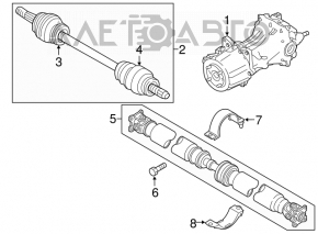 Ax cu semiax spate stânga Nissan Murano z52 15-