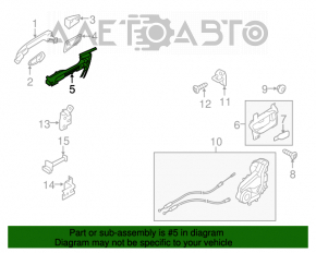 Mecanismul manetei ușii din spate stânga pentru Subaru Legacy 15-19.