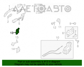 Buclele ușii din spate stânga superioară pentru Subaru Legacy 15-19