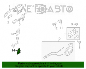 Buclele ușii din spate stânga jos pentru Subaru Legacy 15-19.