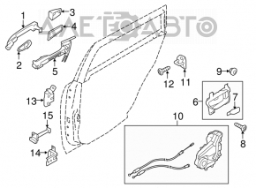 Capacul mânerului exterior al ușii din spate stânga pentru Subaru Legacy 15-19