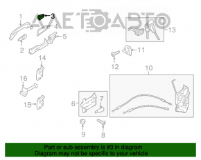 Manerul exterior de la ușa din față dreapta Subaru Outback 20-