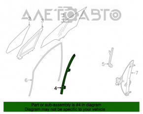 Направляющая стекла двери передней правой Subaru Legacy 15-19