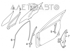 Motorul geamului electric din față stânga pentru Subaru Outback 15-19