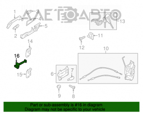 Limitatorul ușii din față stânga pentru Subaru Outback 15-19