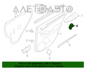 Controlul geamului electric din față dreapta pentru Subaru Legacy 15-19, cu capac, bej.