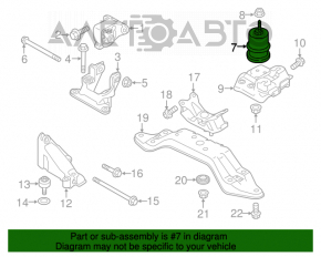 Pernele motorului dreapta Subaru Outback 15-19