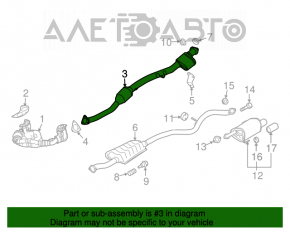 Tubul de admisie cu catalizator pentru Subaru Legacy 15-19