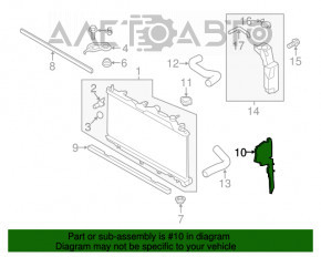 Grila radiatorului dreapta pentru Subaru Outback 15-19 are suporturile rupte.