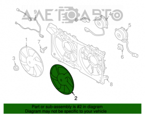 Крыльчатка вентилятора охлаждения левая Subaru Outback 15-19