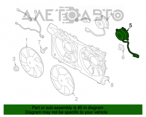 Motorul ventilatorului de răcire stânga pentru Subaru Legacy 15-19