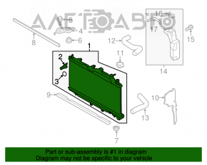 Radiator de răcire apă Subaru Legacy 15-19