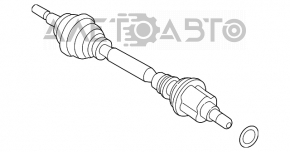 Ax cu roți motrice, față stânga, Lincoln MKZ 13-16 hibrid.