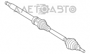 Ax cu roți din față dreapta Lincoln MKZ 13-16 hibrid.