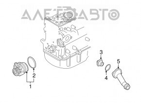 Corpul termostatului VW Jetta 11-18 SUA 2.0 nou OEM original