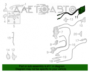 Blocare ușă spate stânga spate Toyota Sienna 11-19 electrică