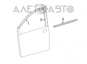 Moldură ușă-sticlă față centrală stânga Toyota Sienna 11-20