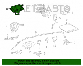 Airbag-ul pasagerului din bordul Toyota Sienna 11-16.