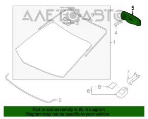 Oglindă interioară Toyota Sienna 12-14 cu auto-întunecare, Home link, busolă