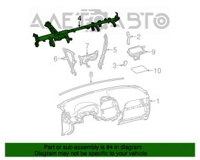 Tubul de subtorpilor pentru Toyota Sienna 11-14