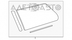 Форточка глухое стекло задняя правая Toyota Sienna 11-20 под шторку, тонировка