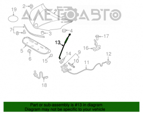 Suport de capot pentru Toyota Sienna 11-20