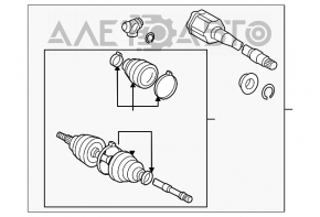 Ax cu semicură față stânga Toyota Sienna 11-16 3.5 nou neoriginal GSP