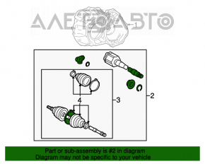 Ax cu articulație, față stânga, Toyota Sienna 11-16 3.5