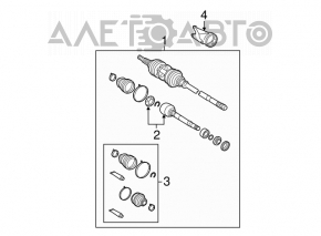 Ax cu roți față dreapta Toyota Sienna 11-16 3.5 FWD