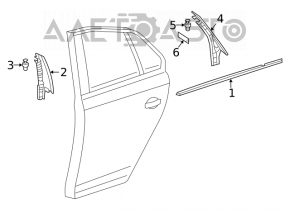 Capac usa spate stanga spate VW Jetta 19- zgarieturi.