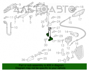 Петля двери нижняя задняя левая VW Jetta 19- новый OEM оригинал