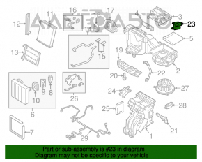 Actuator motor actionare incalzitor aer conditionat VW Atlas 18 - nou original OEM