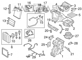 Actuator motor actionare incalzitor aer conditionat VW Atlas 18 - nou original OEM