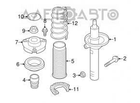 Suport amortizor spate stânga VW Jetta 19- nou OEM original