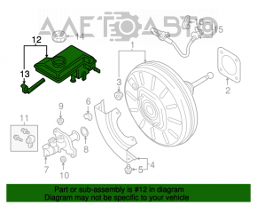 Rezervorul cilindrului principal de frână VW Tiguan 18-