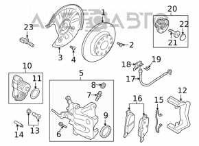 Disc frana spate dreapta VW Jetta 19 - nou original OEM