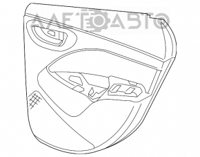 Capacul usii spate dreapta Dodge Dart 13-16 negru cu insertie gri deschis, piele, zgarieturi.