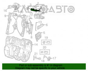 Ручка двери внешняя задняя правая Jeep Cherokee KL 14- структура