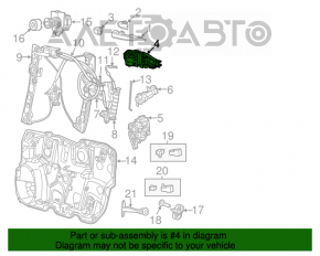 Mecanismul manetei ușii din față stânga Dodge Dart 13-16