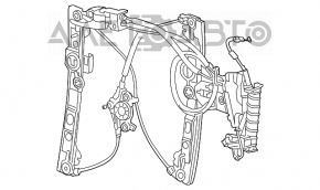 Geam electric cu motor, față stânga, Dodge Dart 13-16.