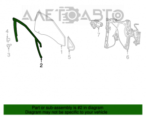 Уплотнитель стекла передний левый Dodge Dart 13-16