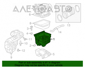 Corpul filtrului de aer Dodge Dart 13-16 2.0 2.4 partea de jos